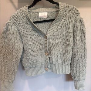 Zara Sage Green Knit Cardigan Sweater